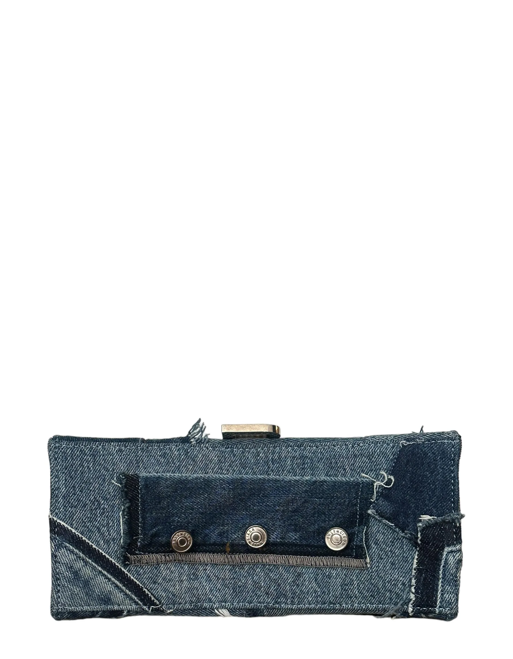 Balenciaga Denim Patchwork Small Hourglass Bag