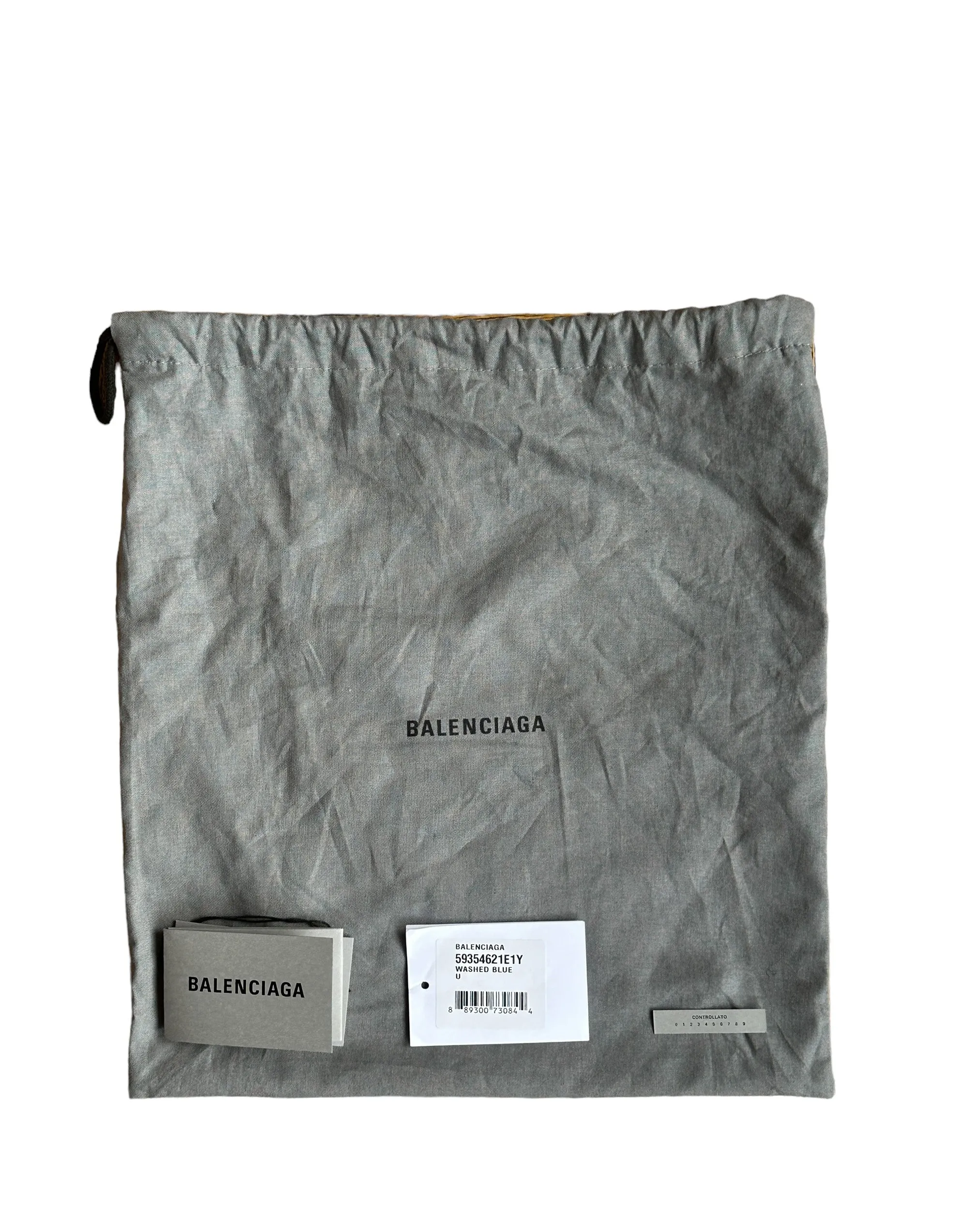 Balenciaga Denim Patchwork Small Hourglass Bag