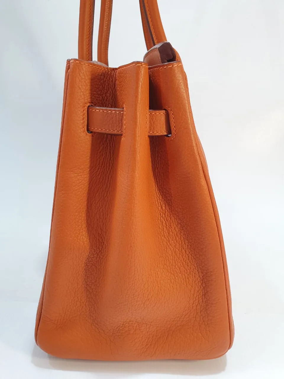 Birkin 35 Vache Liegee  J-Stamp Bag in Orange with PHW