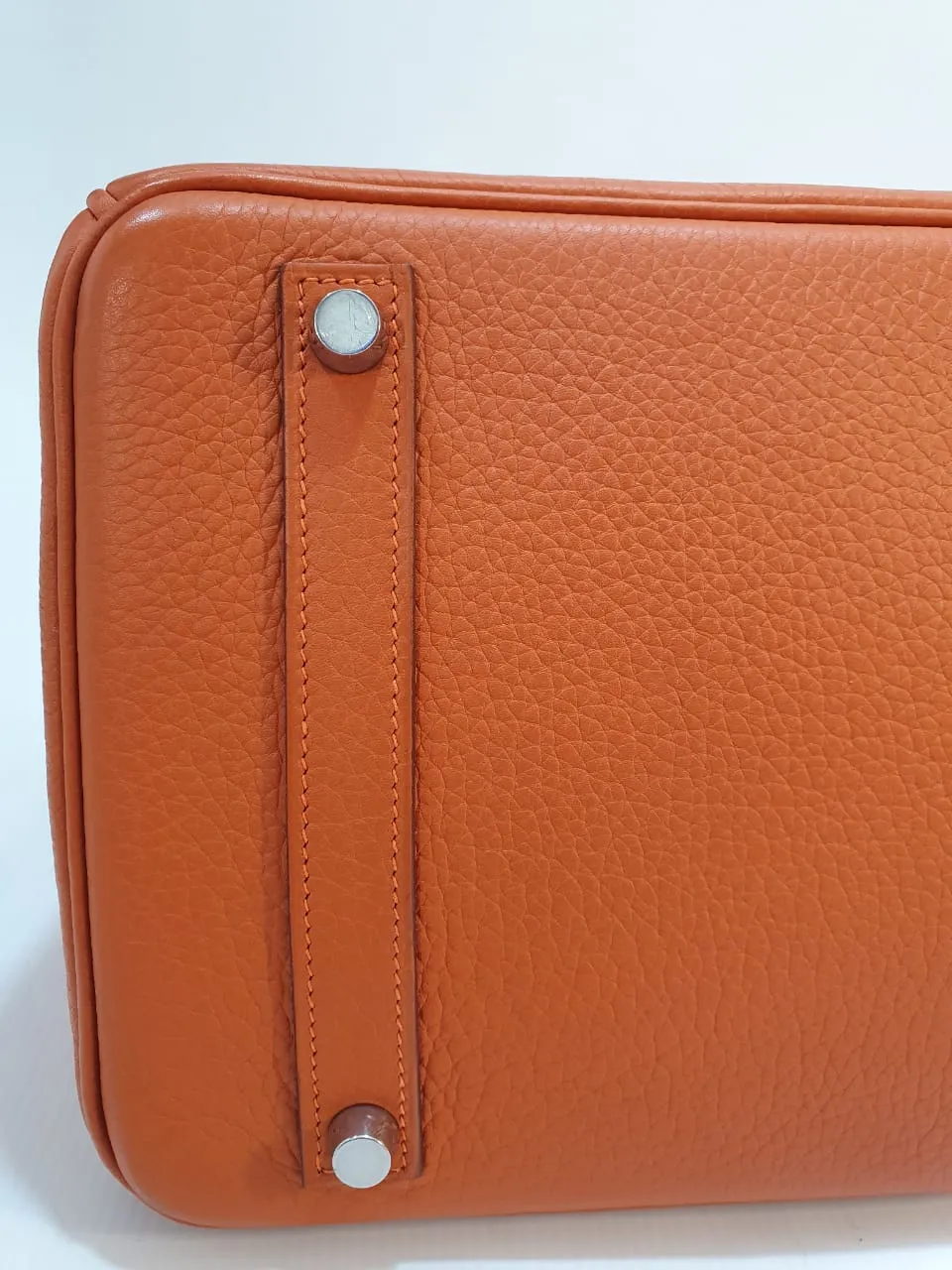 Birkin 35 Vache Liegee  J-Stamp Bag in Orange with PHW