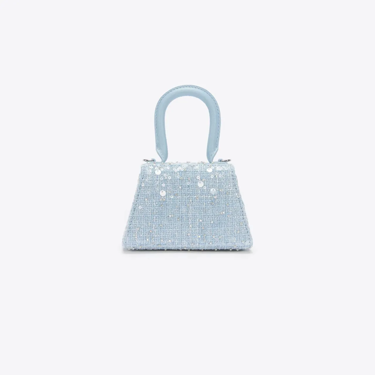 Blue Boucle Micro Bow Bag