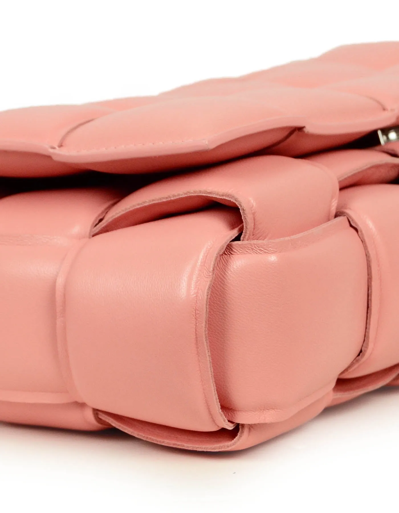 Bottega Veneta Peachy Maxi Intrecciato Leather Padded Cassette Bag