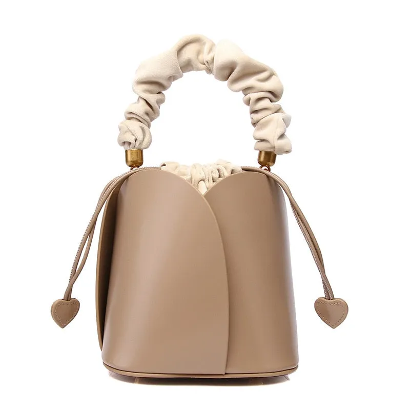 Brisa Ruched Handle Bucket Tote