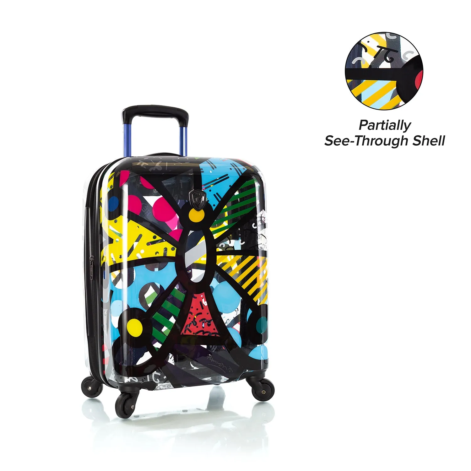 Britto - Butterfly Transparent 21" Carry-on - The Art of Modern Travel™