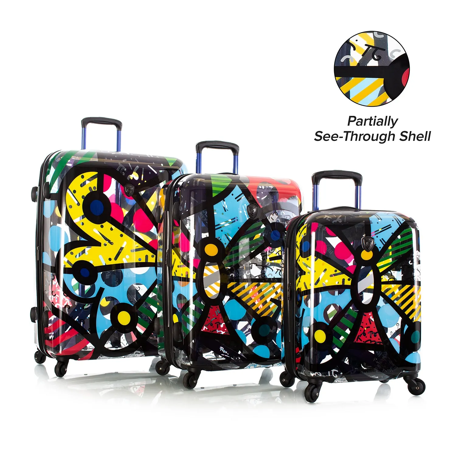 Britto - Butterfly Transparent 3pc Set - The Art of Modern Travel™