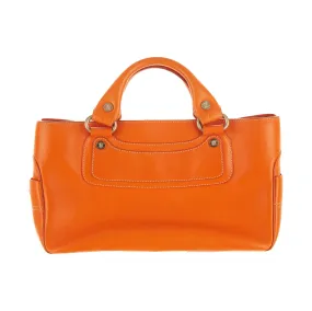 Celine Orange Logo Top Handle Bag