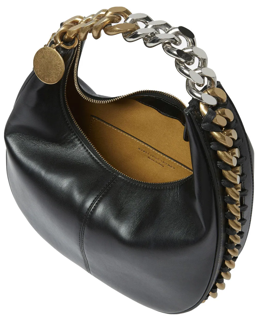 Chain Strap Tote Bag in Black