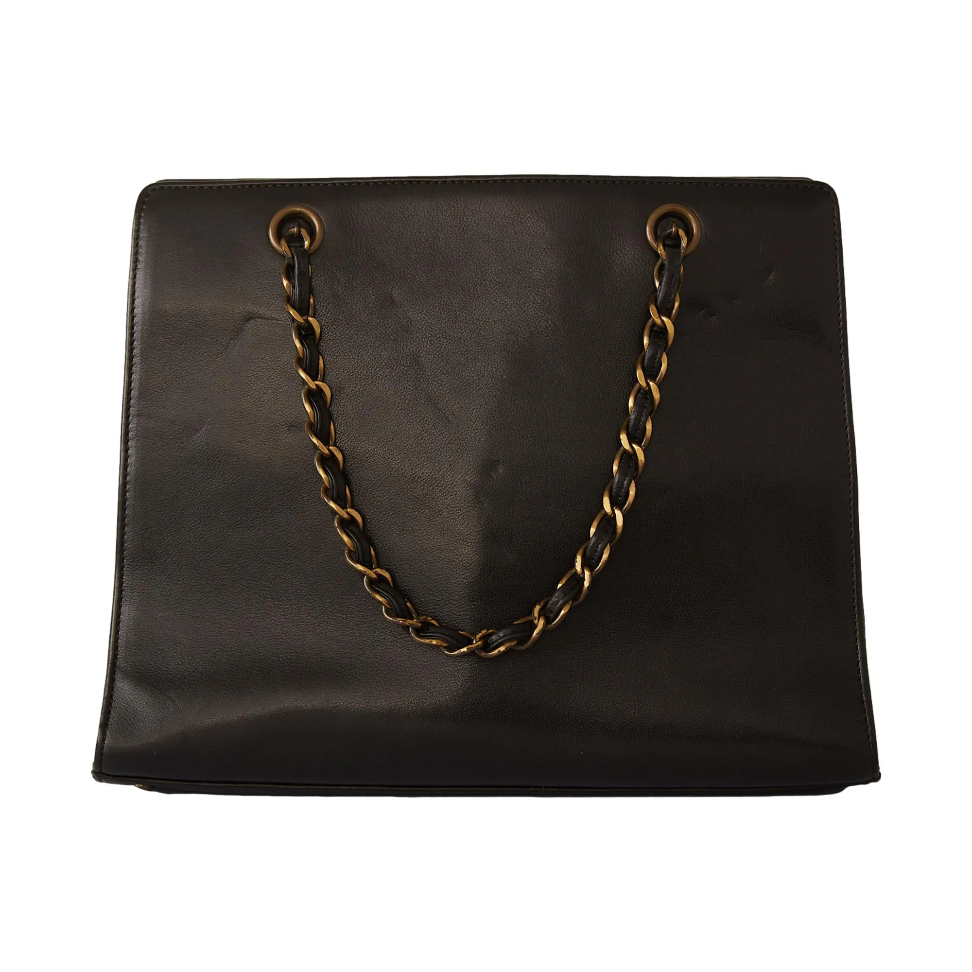 Chanel Black Chain Top Handle Bag