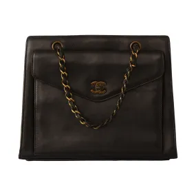 Chanel Black Chain Top Handle Bag