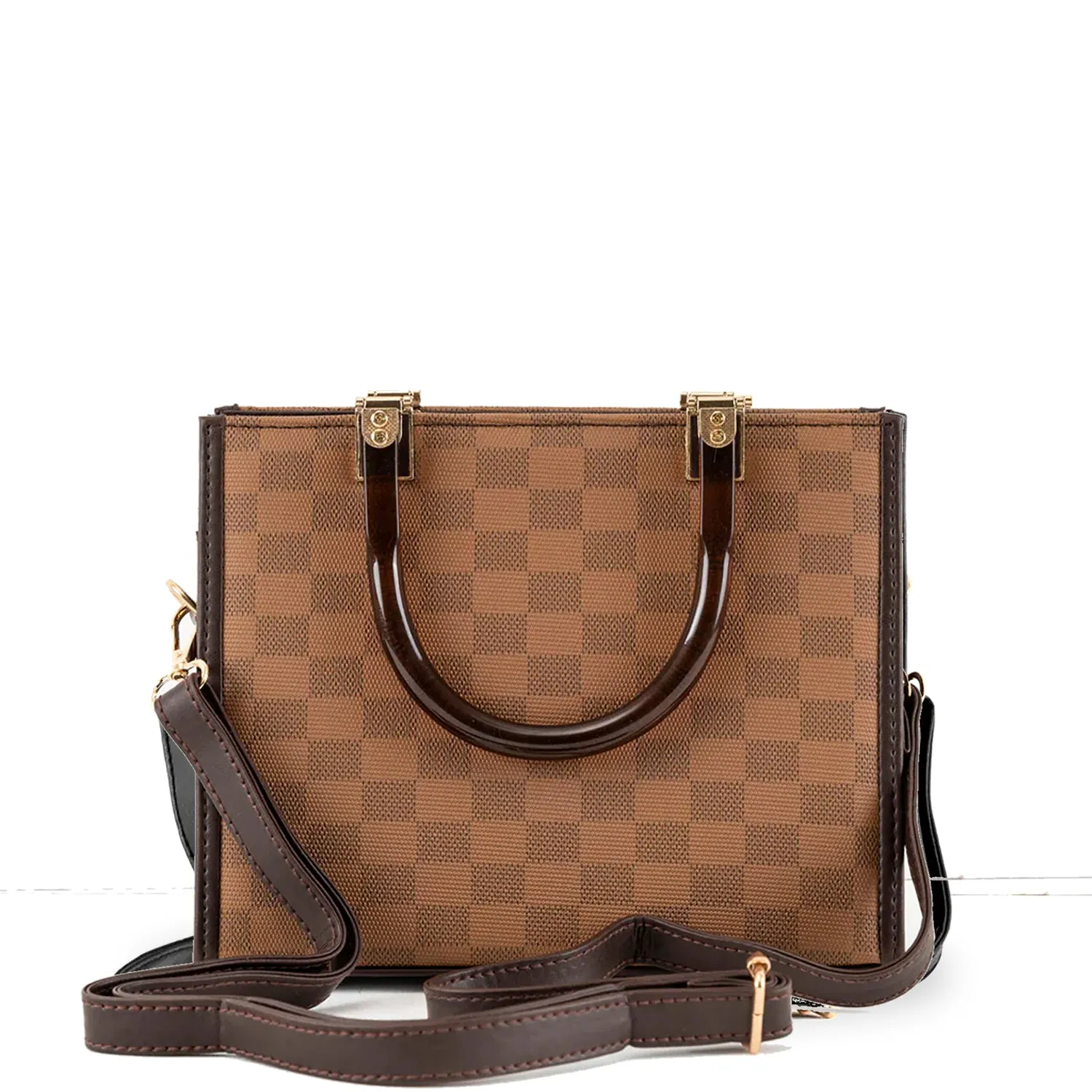 Checkmate Bag - Light Brown