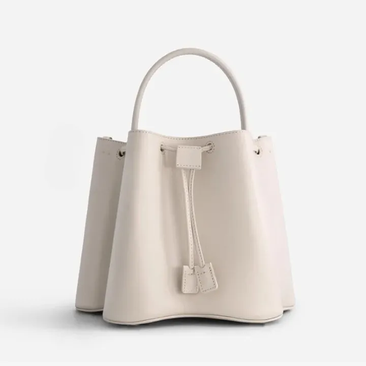 Cynthia Ruched Drawstring Mini Bucket Bags