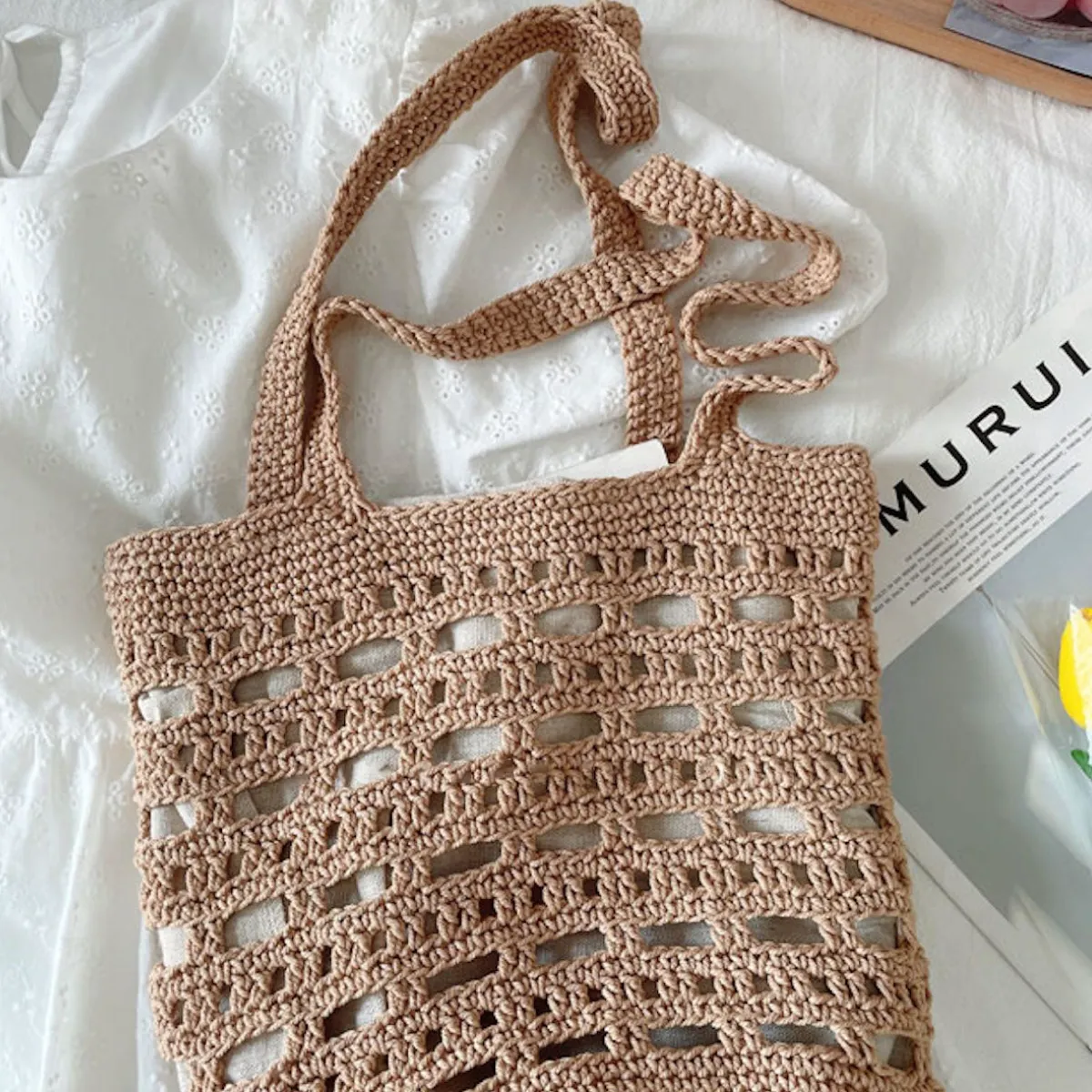 Elena Handbags Artsy Crochet Bucket Bag