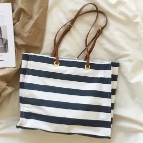 Elena Handbags Large Striped Tote Handbags