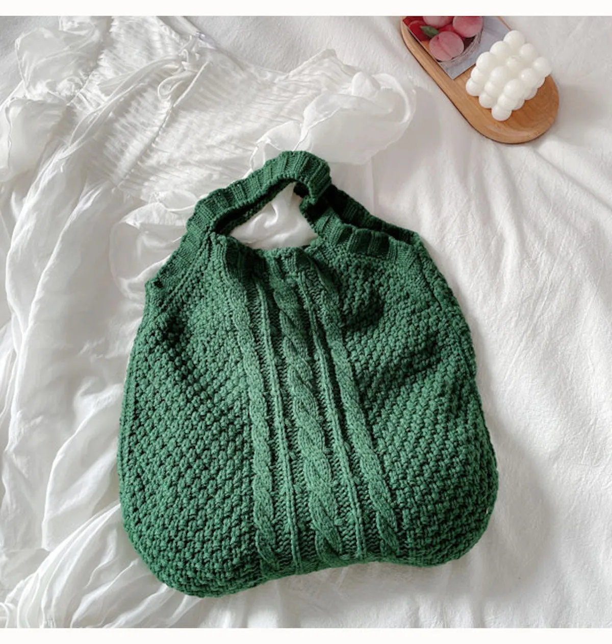 Elena Handbags Retro Knit Tote Bag