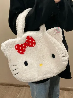 Hellokitty Cute Tote Bags Plush Tote Bag Handbags for Girls Shopping