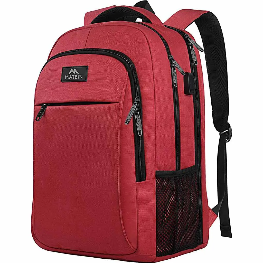 Matein Mlassic Travel Red Laptop Backpack