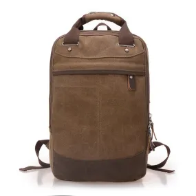 Men's Canvas Backpack - Blue,Sky Blue,Coffee,Khaki