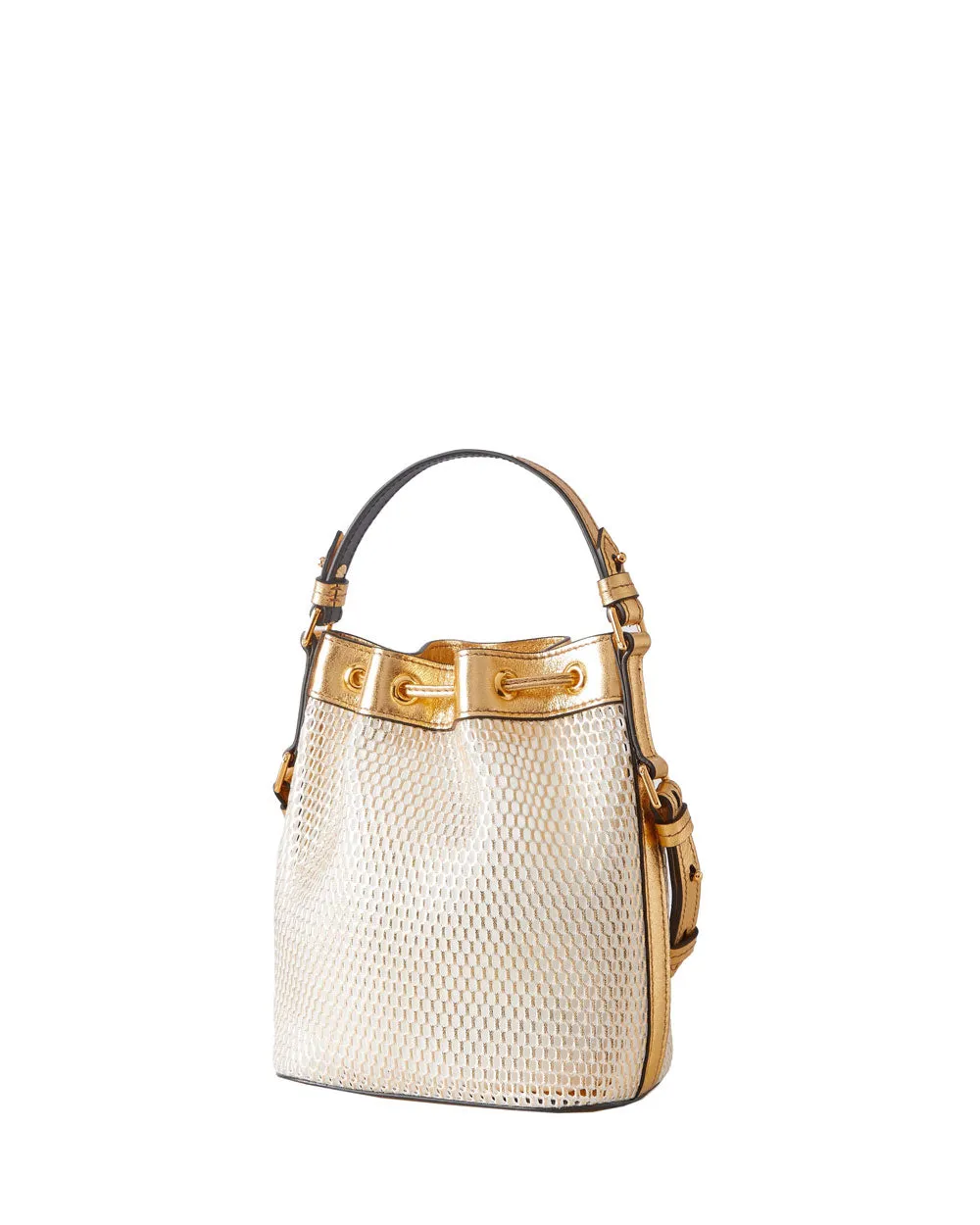 Met Mesh Bucket Bag in Gold