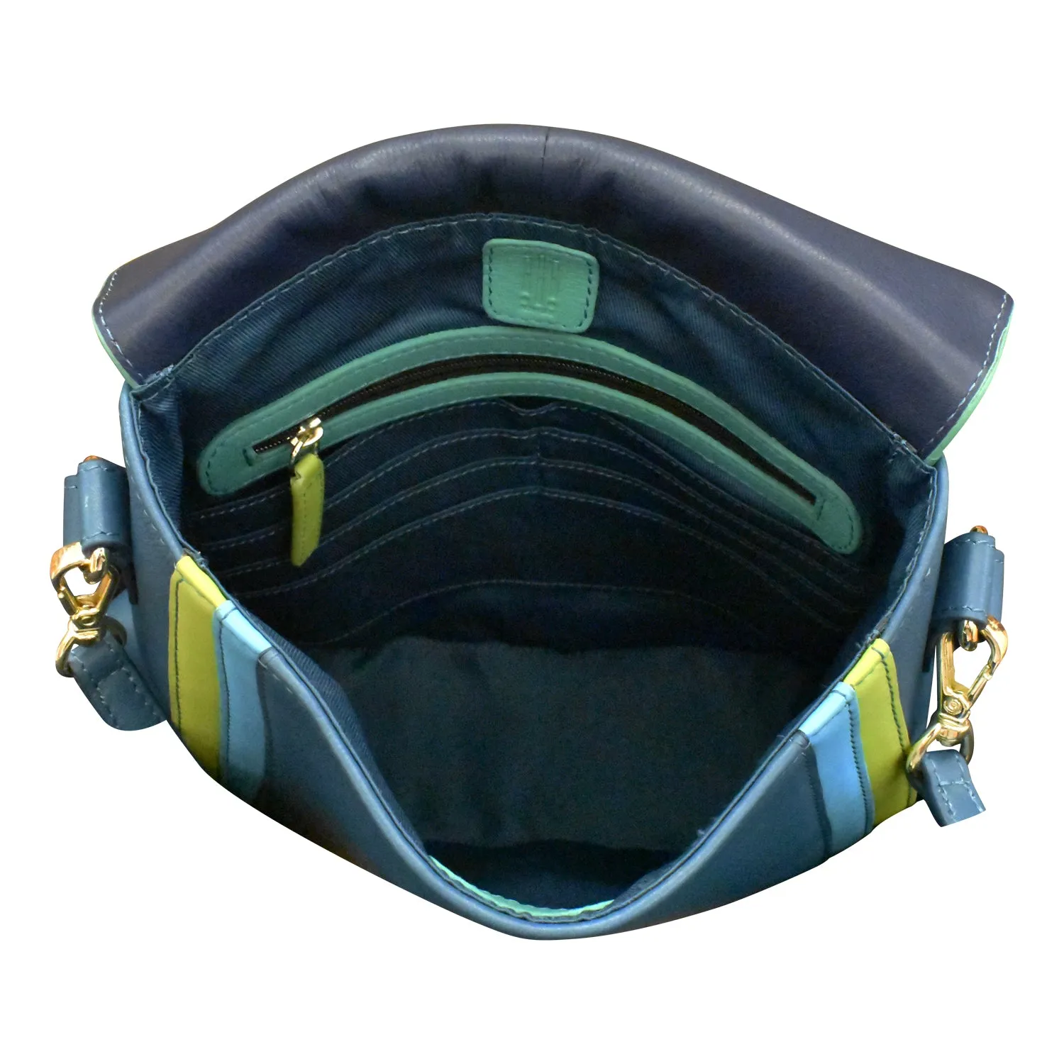 Multi Color Flap Bucket Bag