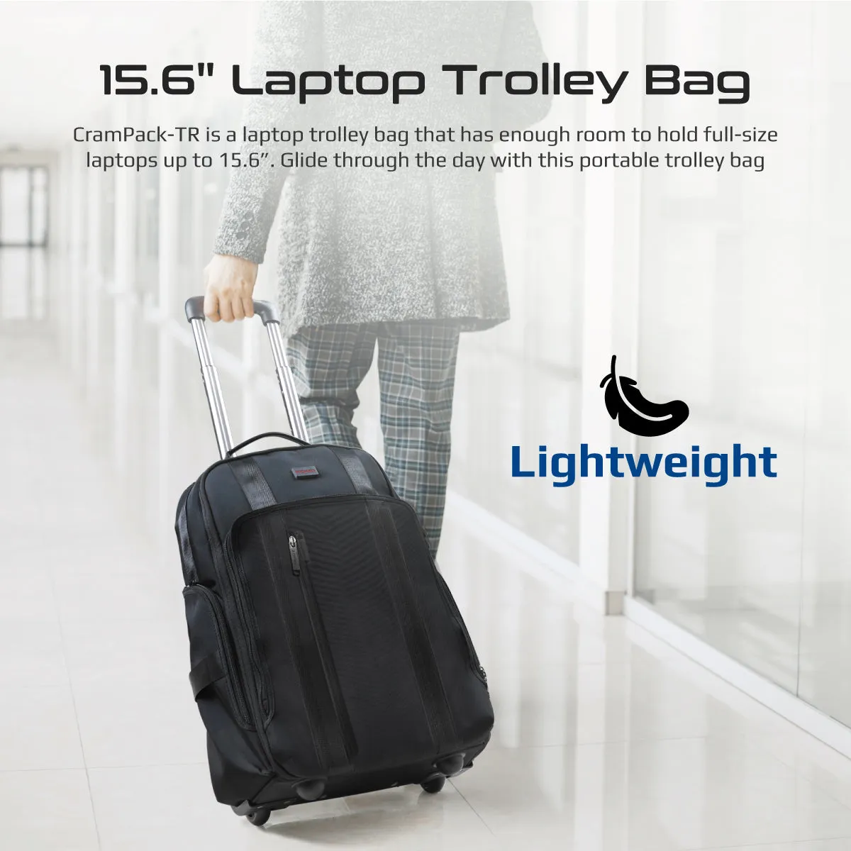 Multi-Functional 15.6” Laptop Trolley Bag with Large Multiple Compartments