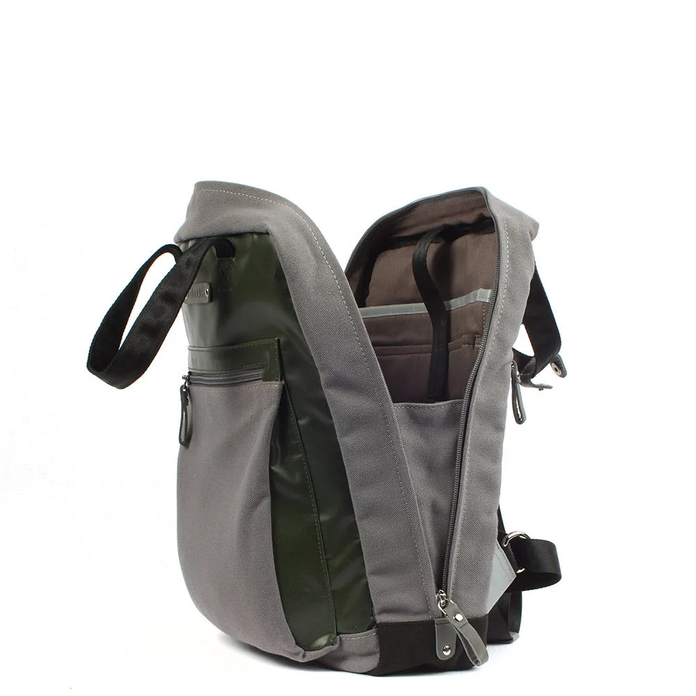 Neldem 7.2 Grey/Junglegreen - Laptoprucksack