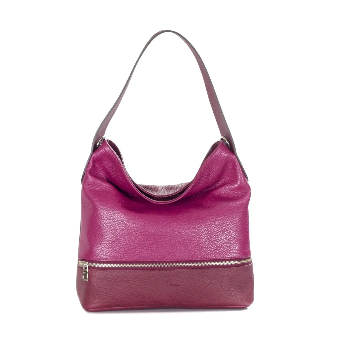 Pippa Premium Pebbled Mix Colour Leather Hobo Shoulder Handbag