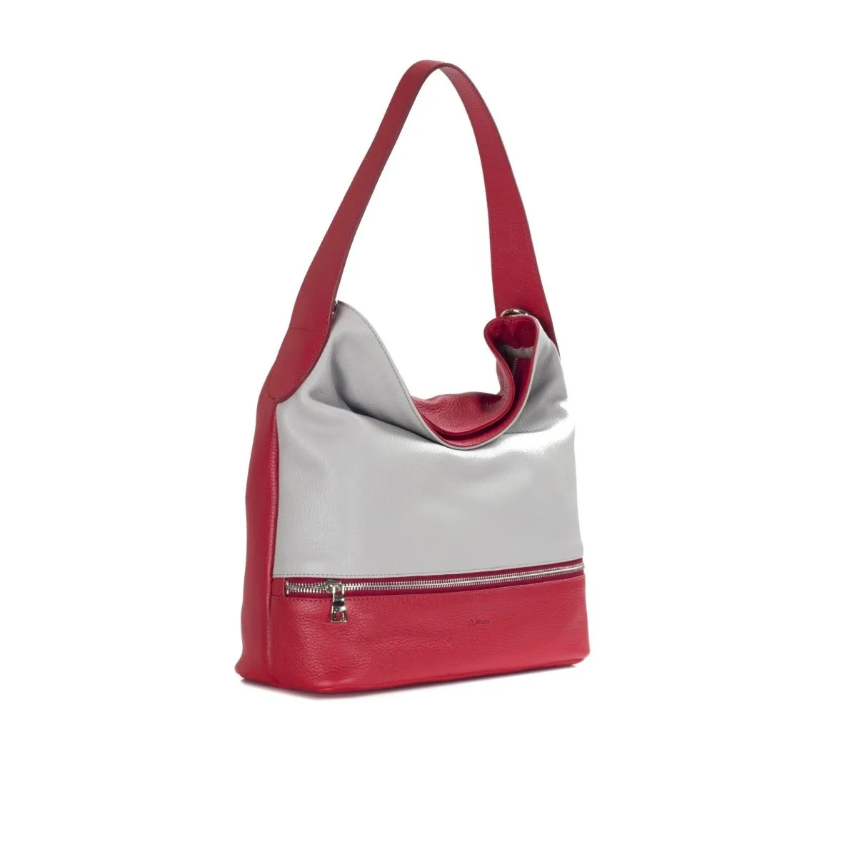 Pippa Premium Pebbled Mix Colour Leather Hobo Shoulder Handbag