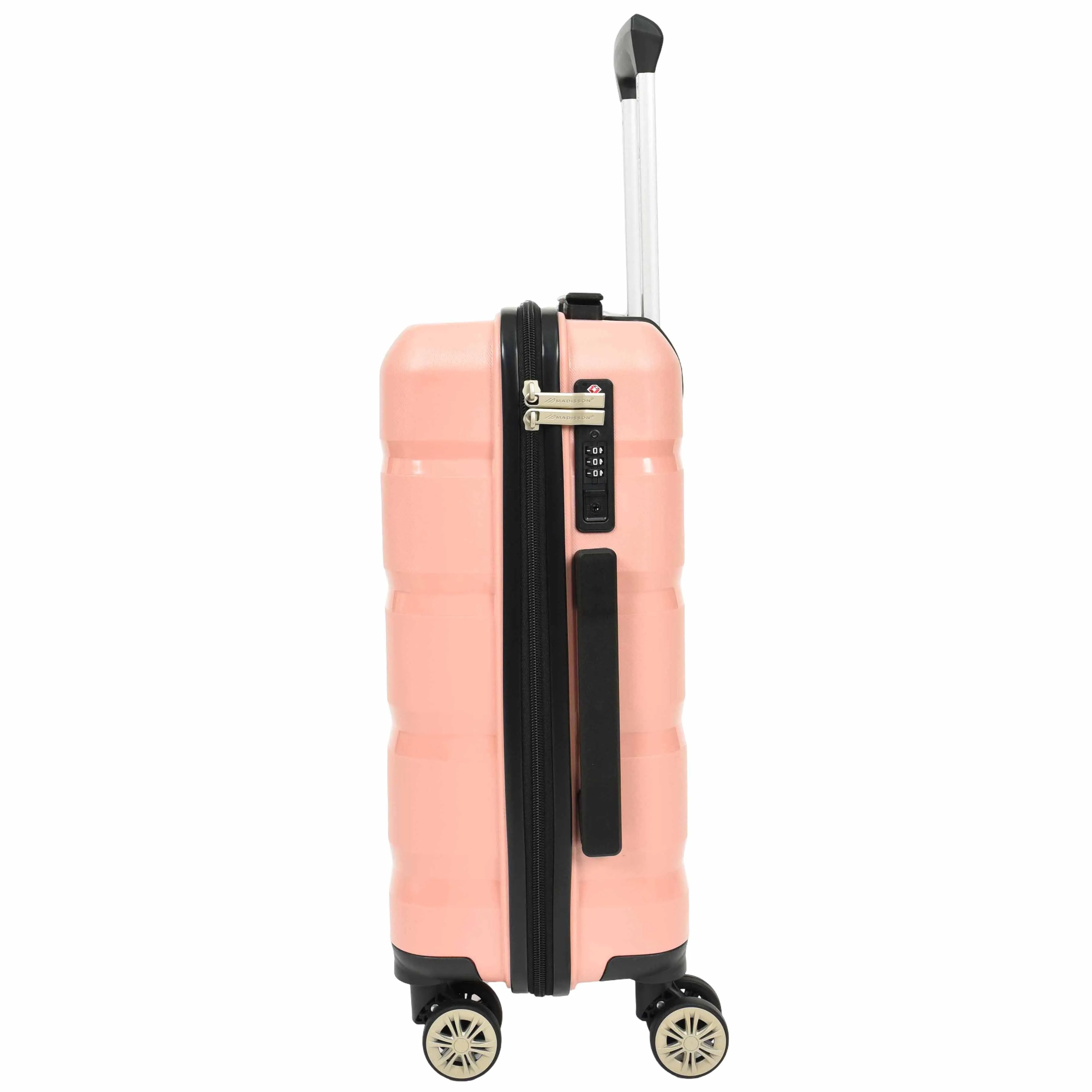 PP Hard Shell Luggage Expandable Four Wheel Suitcases Cygnus Rose Gold