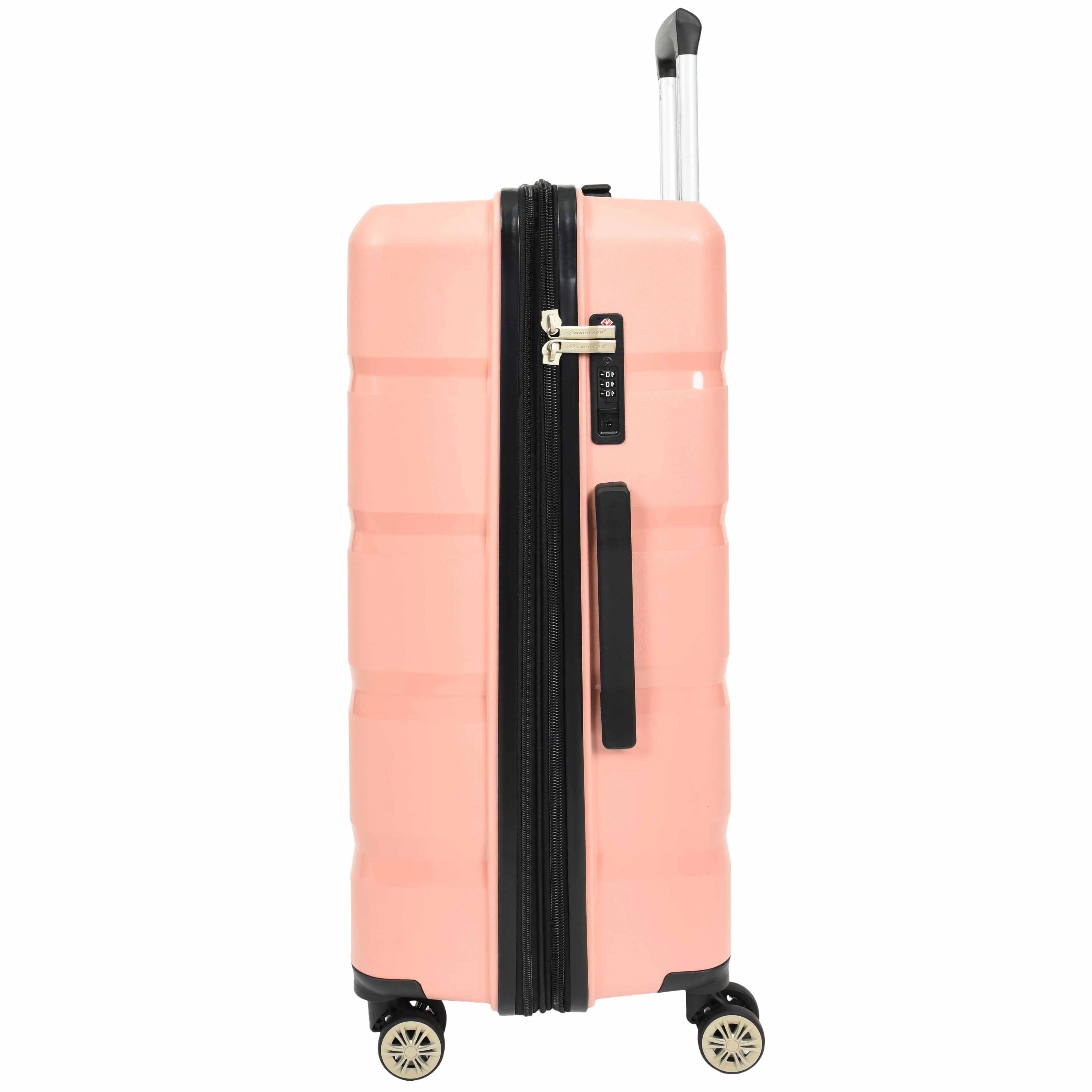 PP Hard Shell Luggage Expandable Four Wheel Suitcases Cygnus Rose Gold