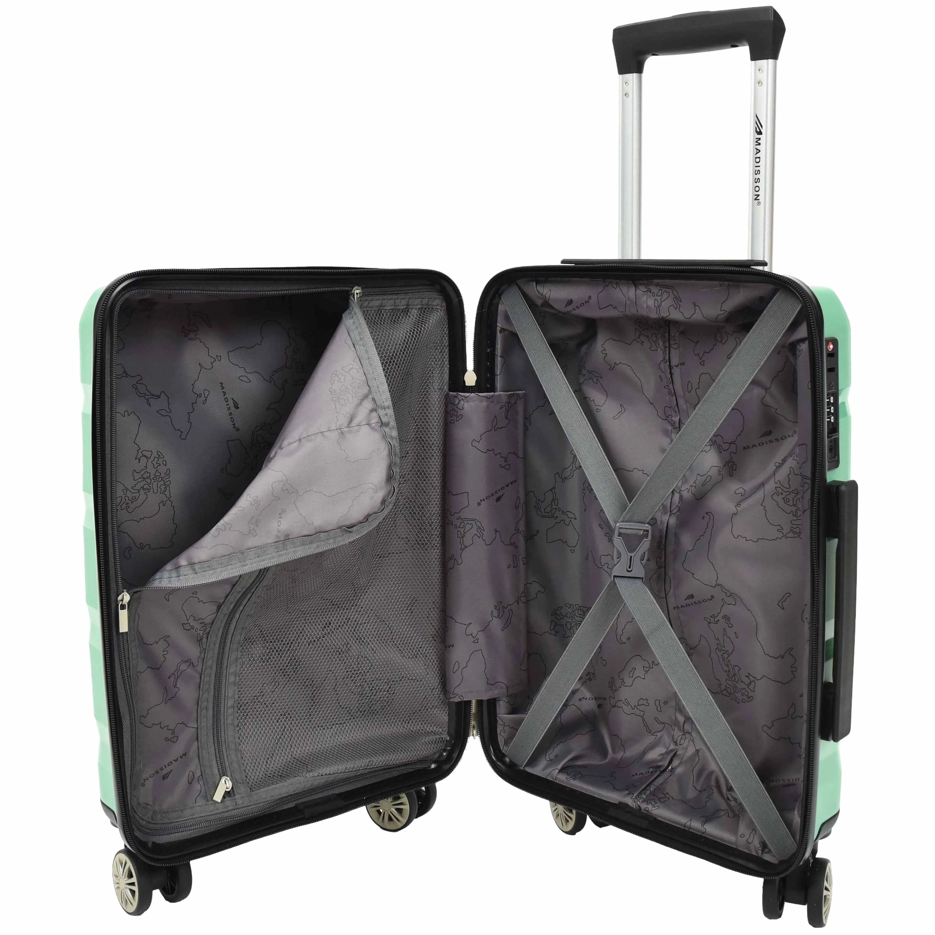 Robust Expandable 8 Wheel PP Hard Shell Suitcases Travel Bags Trolley Luggage Pluto Lime Green