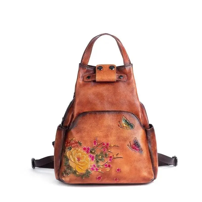 Rossie Viren Vintage Leather Backpack, Leather Rucksack, Womens Backpack, Gift for her