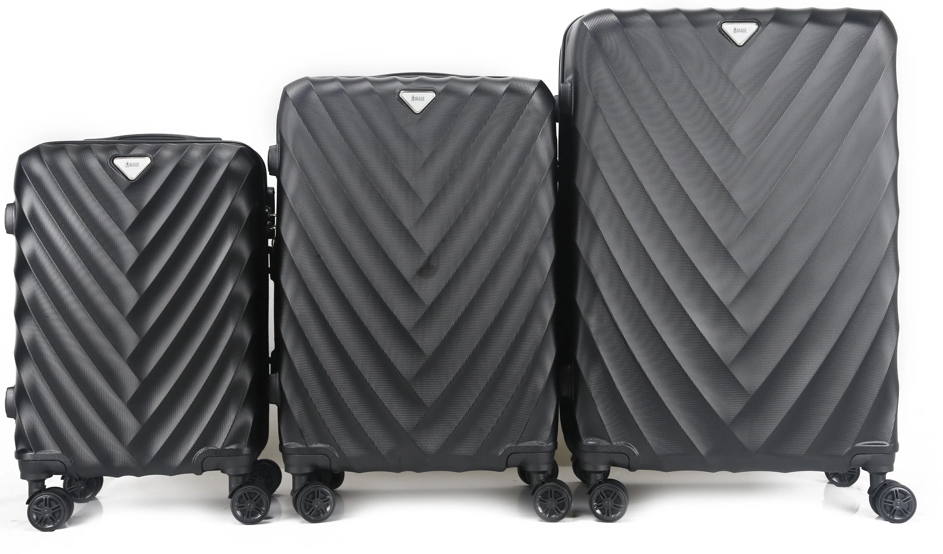 Ryan ABS Hard shell Lightweight 360 Dual Spinning Wheels Combo Lock 28" 24", 20" 3 Piece Luggage Set