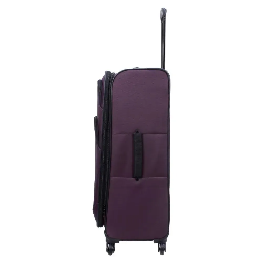 Skyline 5pc Softside Checked Spinner Luggage Set - Burgundy