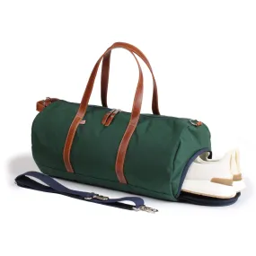 Wilmington Duffel with Shoe Compartment - Hunter Green/Whiskey Brown