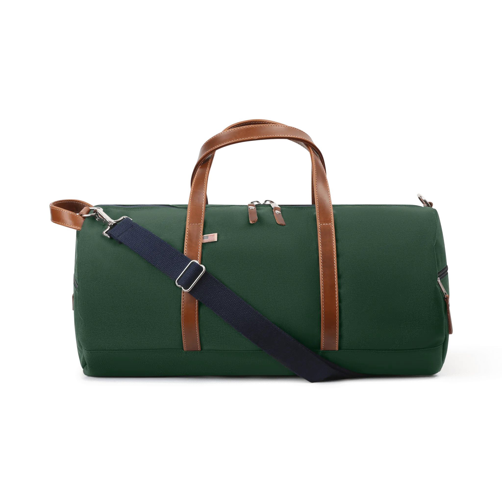 Wilmington Duffel with Shoe Compartment - Hunter Green/Whiskey Brown